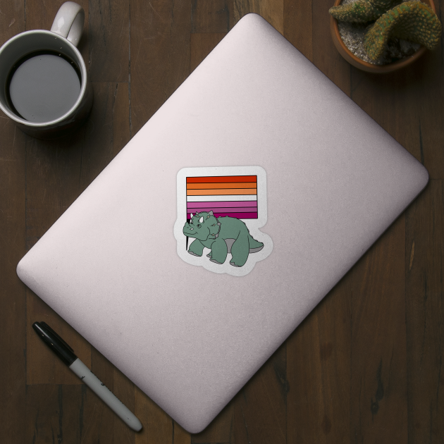 Dinosaur lesbian flag by Walt crystals